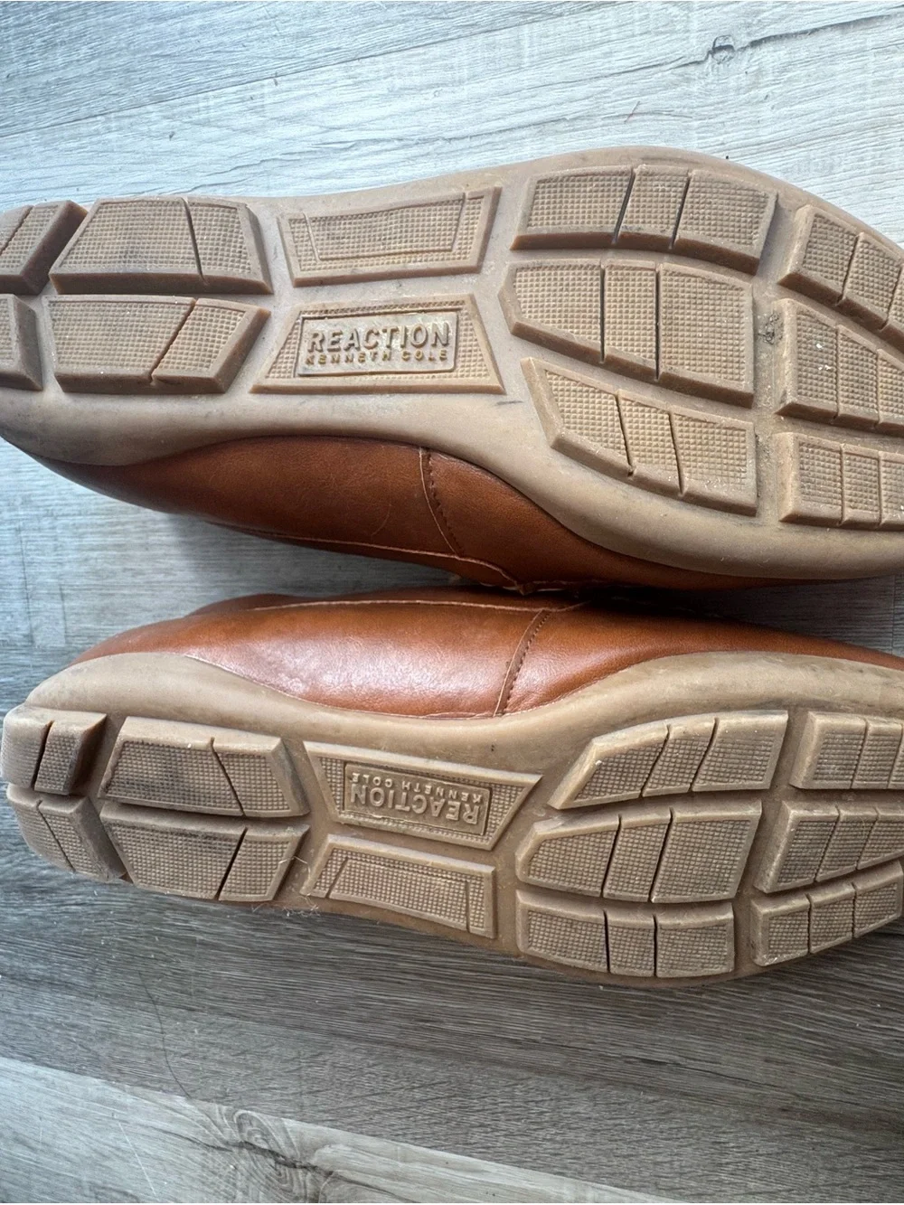 Kenneth Cole Reaction Boys Size 5 Brown Loafers Slip On Dress Shoes